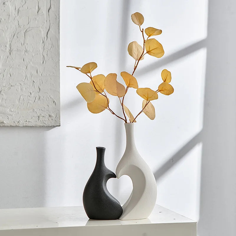 Vaso Oco em Forma de Coração Elegance-0198-OutletMup-OutletMup