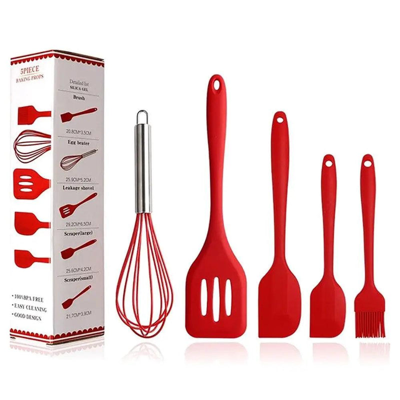 Kit Utensílios de Silicone - 5 Peças