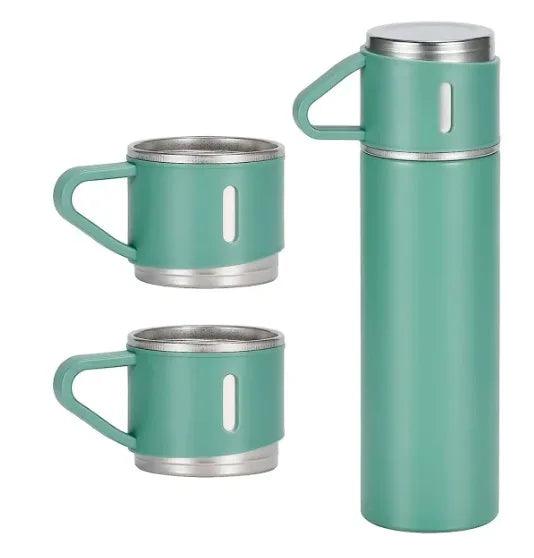 Garrafa Térmica a Vácuo Inox Kit 3 Xícaras de 500ml