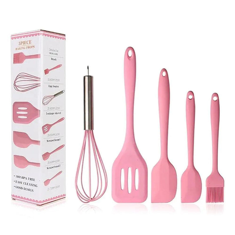 Kit Utensílios de Silicone - 5 Peças