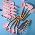 Kit Completo 19 Peças Utensílios de Silicone e Aço Inoxidável para Cozinha