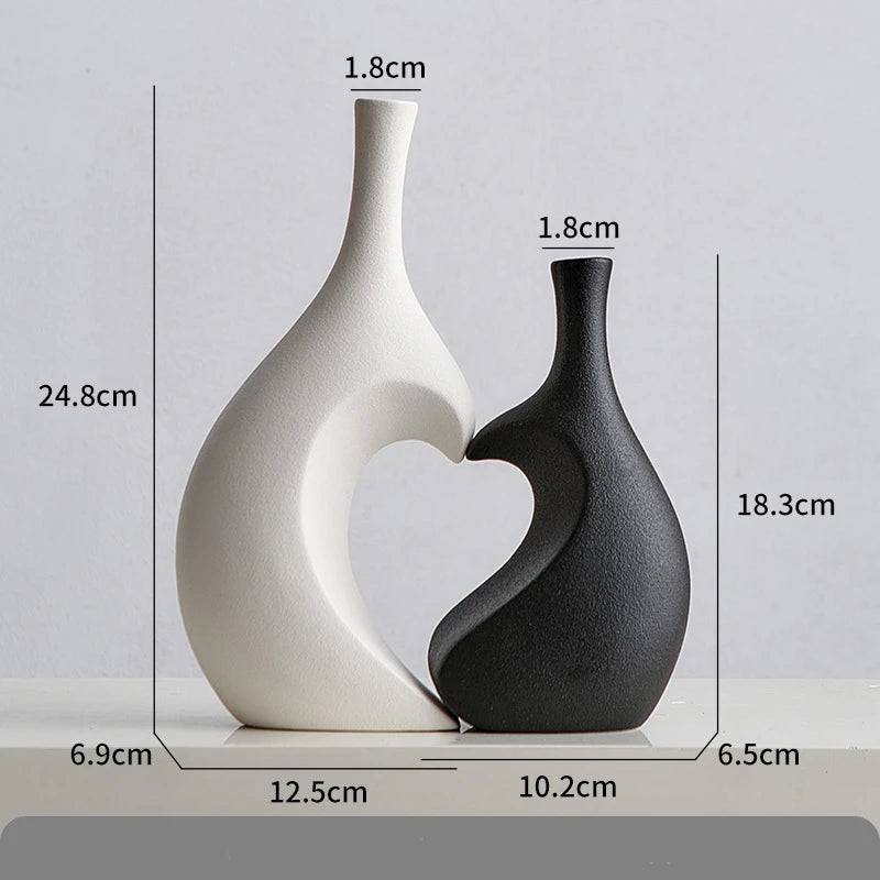 Vaso Oco em Forma de Coração Elegance-0198-OutletMup-OutletMup