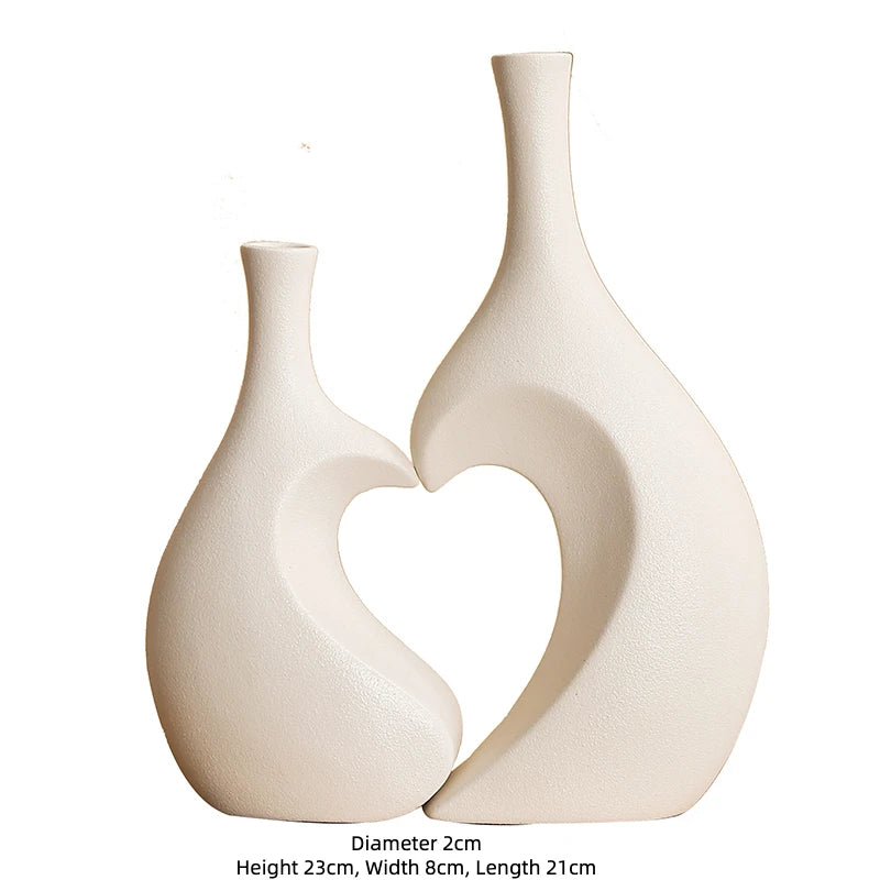 Vaso Oco em Forma de Coração Elegance-0198-OutletMup-Branco-OutletMup
