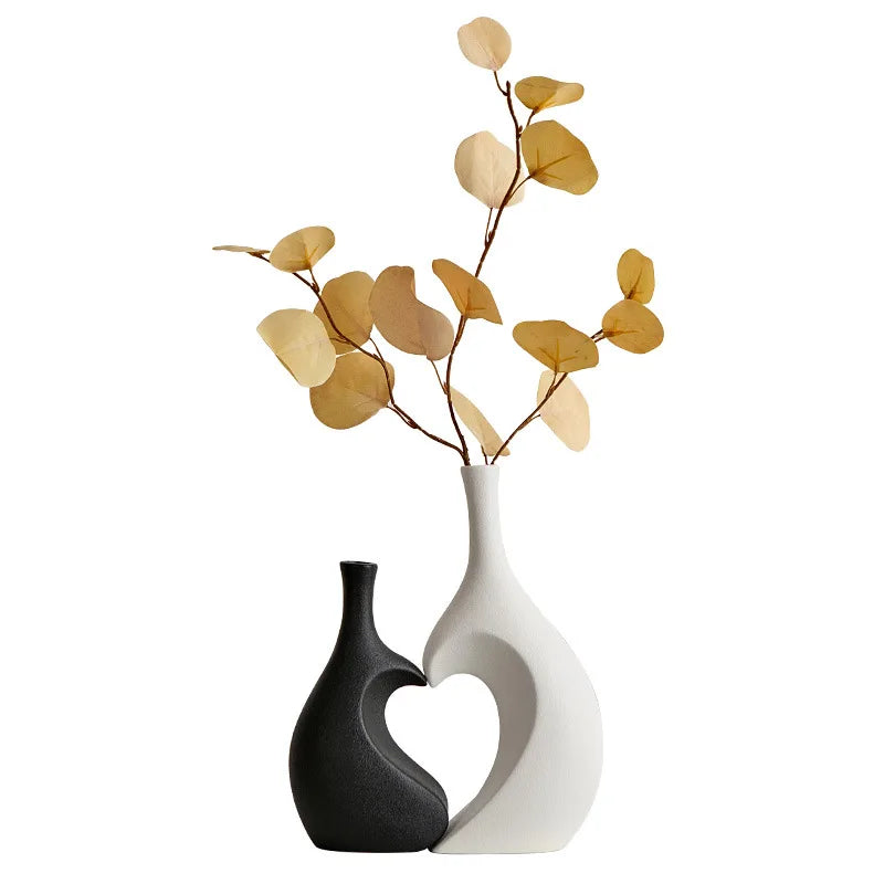 Vaso Oco em Forma de Coração Elegance-0198-OutletMup-OutletMup