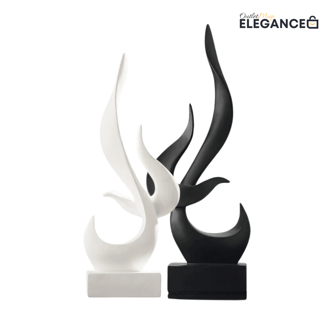Escultura Abstrata em Resina para Decoração Moderna de Casa e Escritório Mup-0042-OutletMup-OutletMup