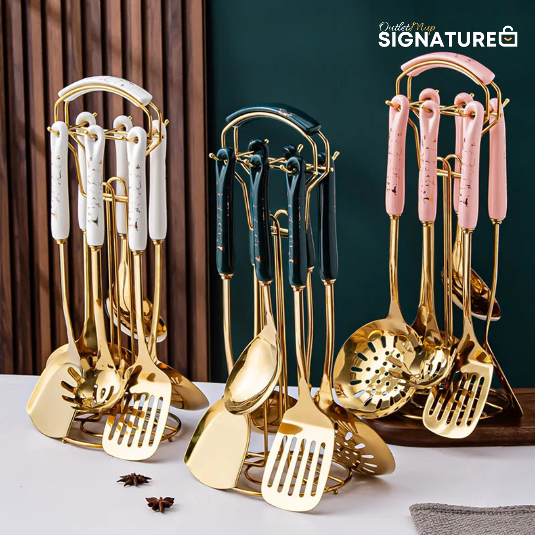 Conjunto de Utensílios para Cozinha em Aço Signature-0164-OutletMup-OutletMup