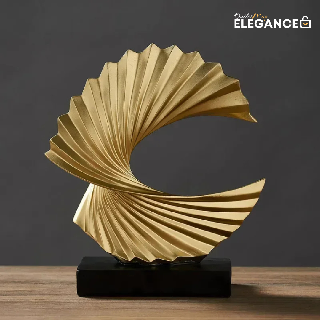 Estátua Abstrata em Resina Elegance-0171-OutletMup-OutletMup