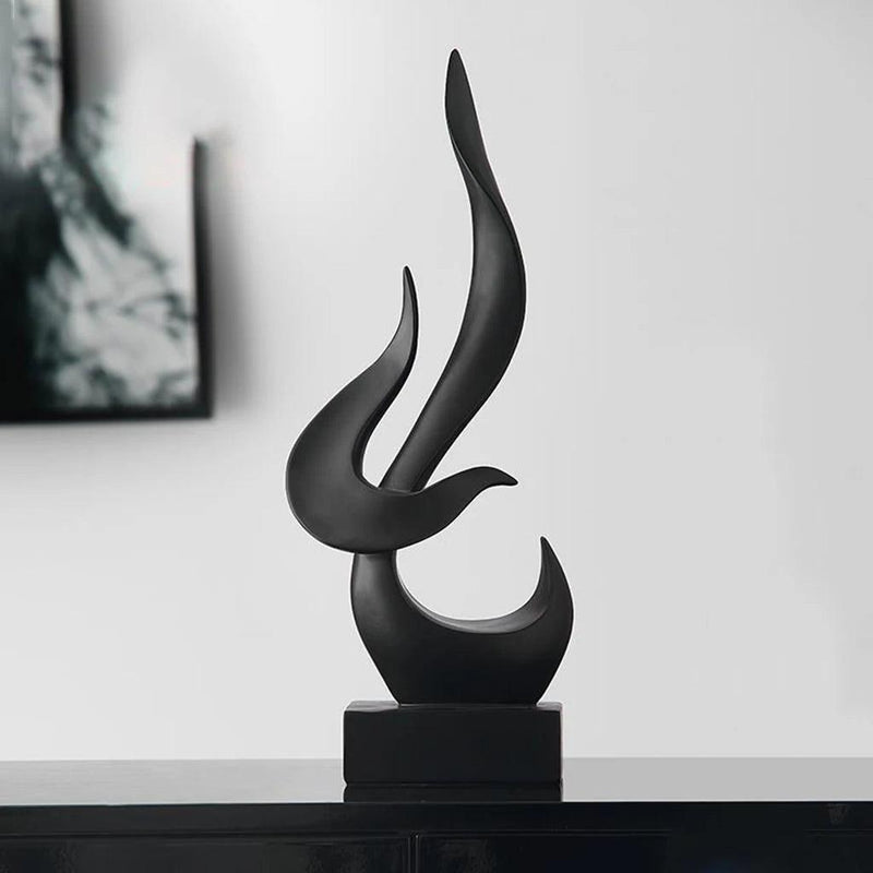 Escultura Abstrata em Resina para Decoração Moderna de Casa e Escritório