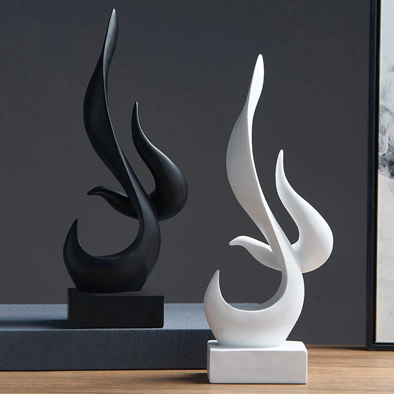 Escultura Abstrata em Resina para Decoração Moderna de Casa e Escritório