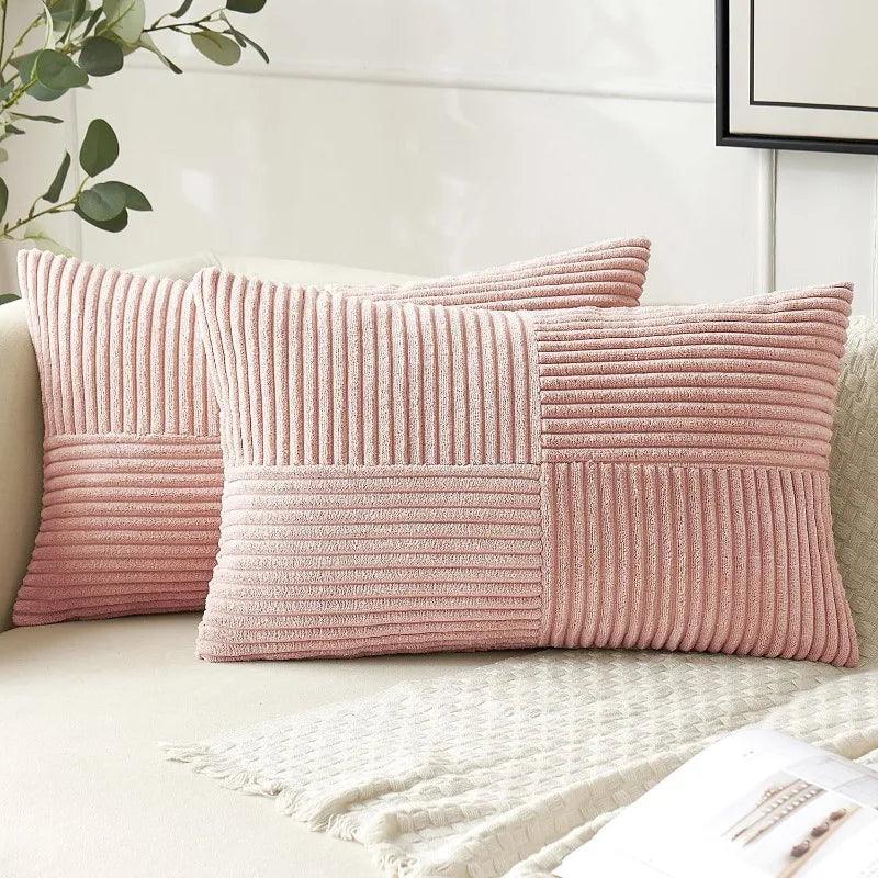 Capa de Almofada Texturizada Corduroy com Listras-0025-OutletMup-OutletMup