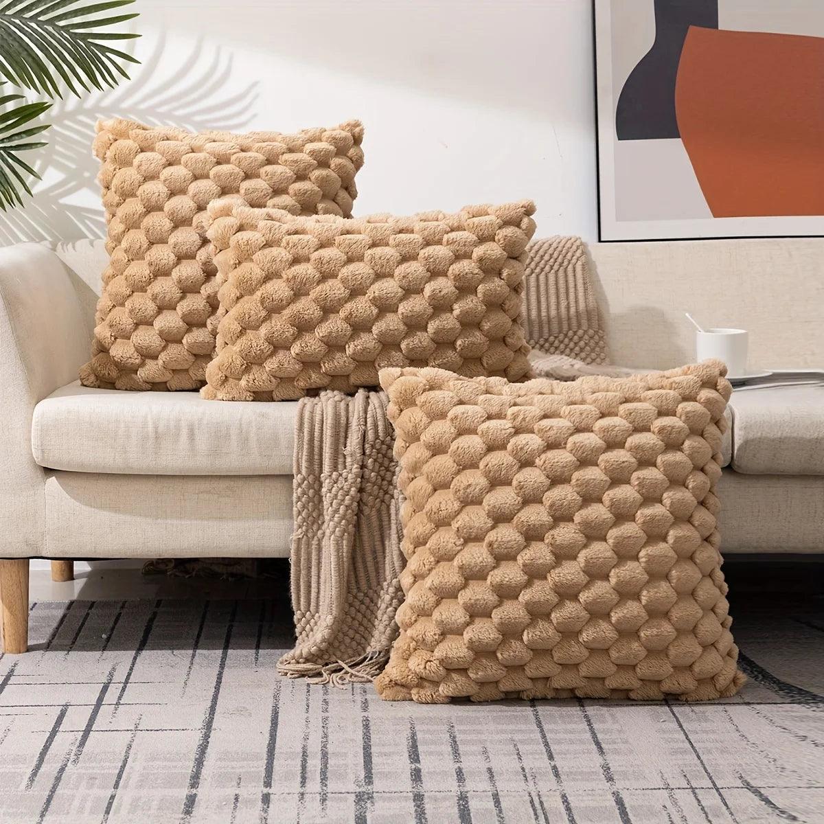 Capa de Almofada Aconchegante para Sala Mup-0022-OutletMup-Caqui-30x50cm-OutletMup