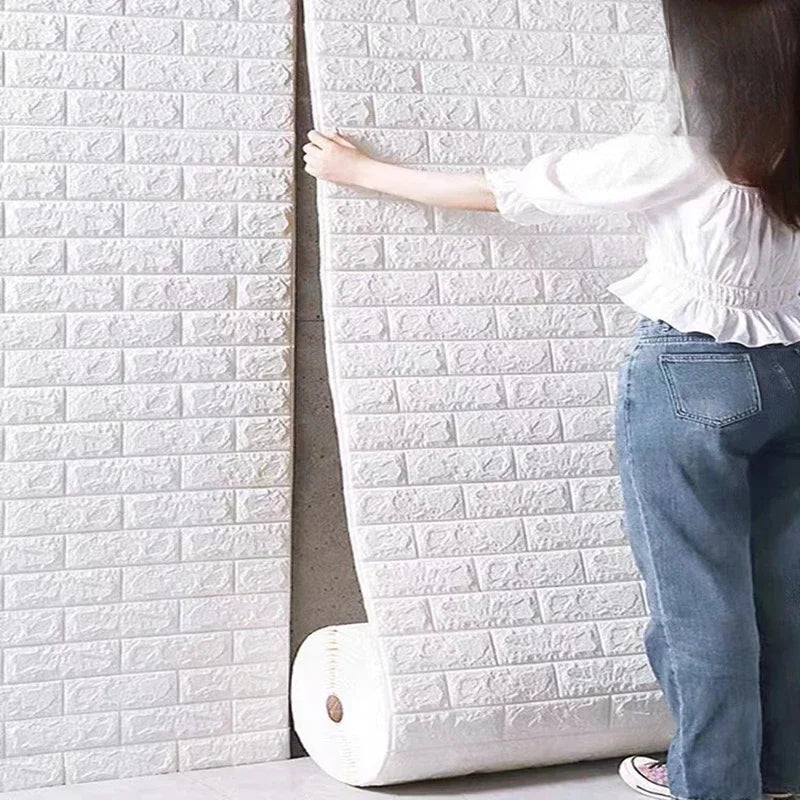 Papel de Parede 3D Tijolos Autoadesivo (Rolo 10m de Comprimento) Mup-0115-OutletMup-OutletMup