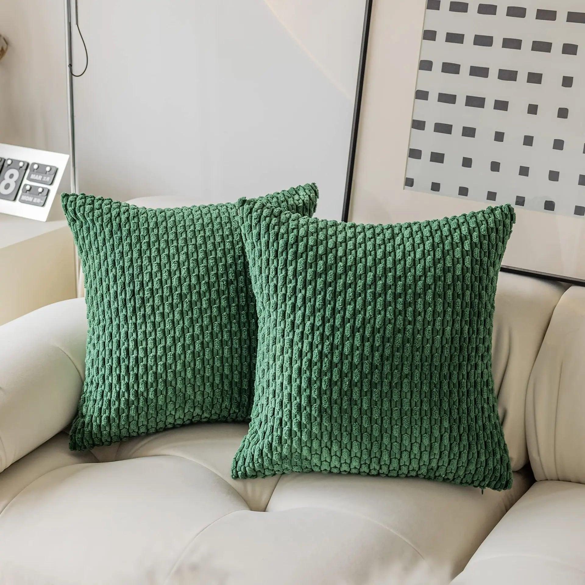 Capa de Almofada 45x45cm – Corduroy Alta Qualidade Mup-0021-OutletMup-Verde Jade-OutletMup