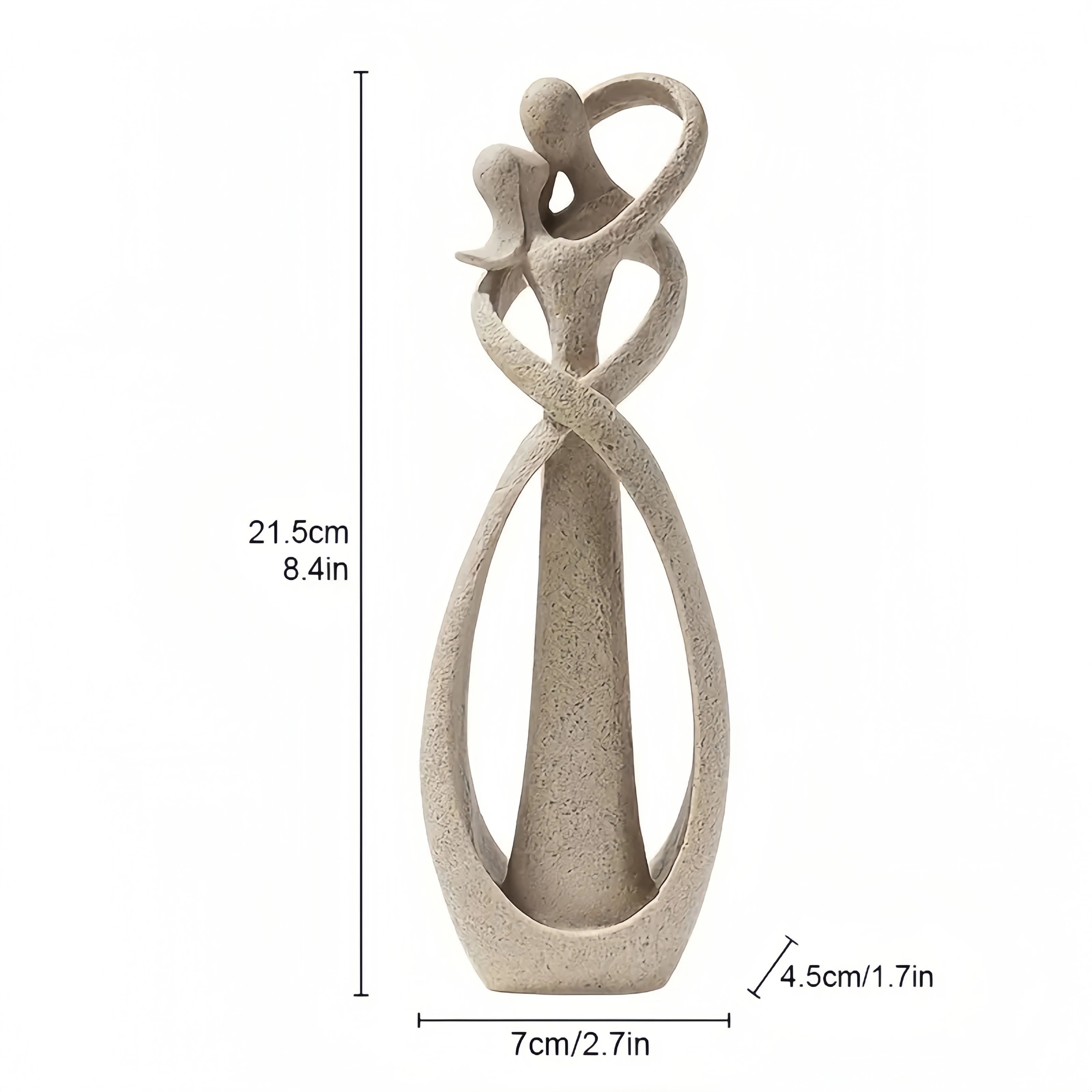 Escultura Abstrata Casal Elegance-0165-OutletMup-OutletMup