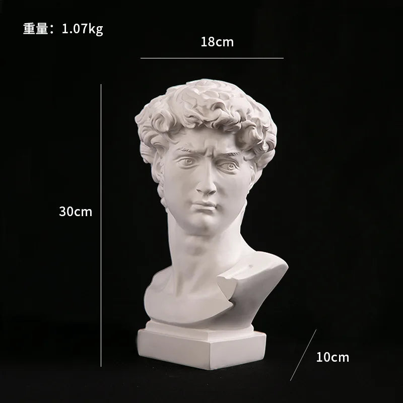 Escultura Cabeça de David Elegance-0173-OutletMup-Branco-OutletMup