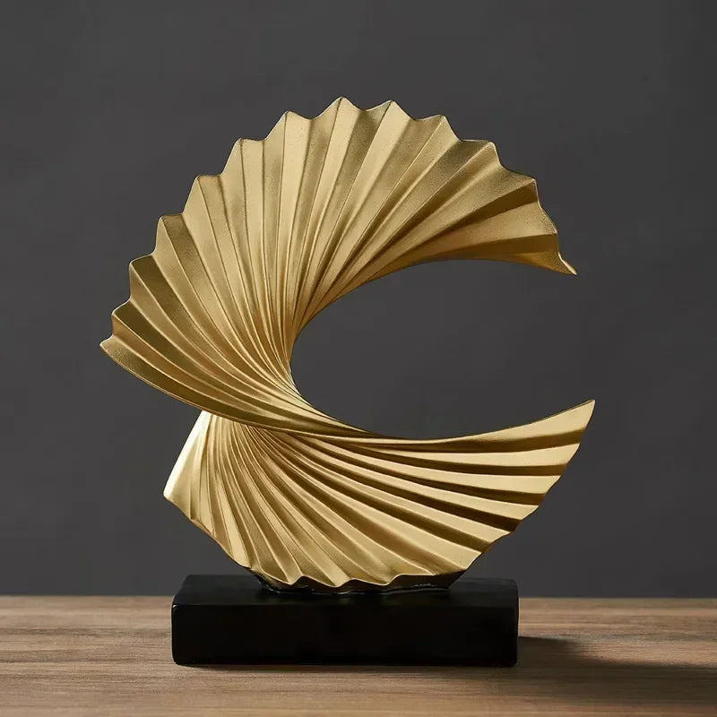 Estátua Abstrata em Resina Elegance-0171-OutletMup-OutletMup