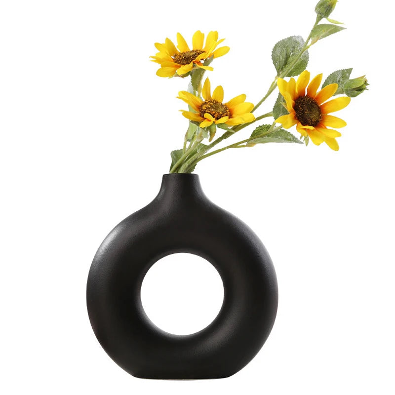 Vaso Redondo Oco de Cerâmica Elegance-0162-OutletMup-OutletMup