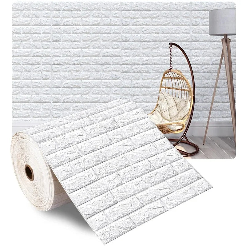 Papel de Parede 3D Tijolos Autoadesivo (Rolo 10m de Comprimento) Mup-0115-OutletMup-A-70cmx10m (10 metros de comprimento)-OutletMup