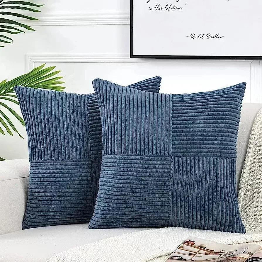 Conjunto 2 Capas de Almofada Macias e Elegantes Mup-0031-OutletMup-Azul Marinho-OutletMup