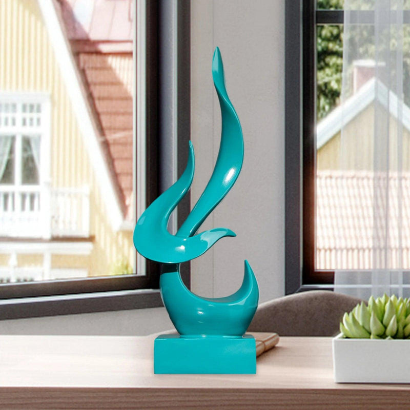 Escultura Abstrata em Resina para Decoração Moderna de Casa e Escritório