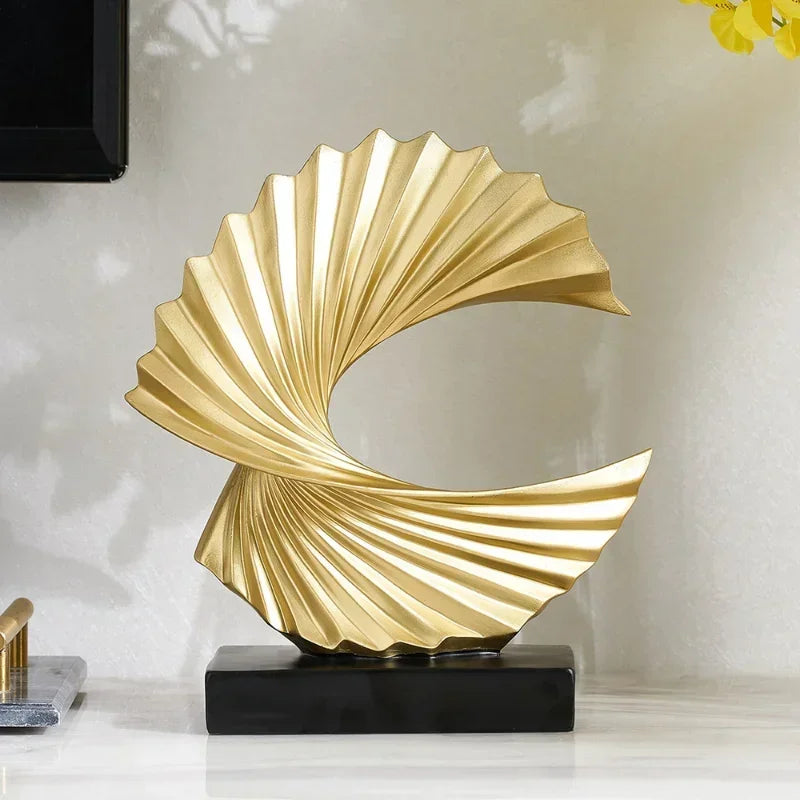 Estátua Abstrata em Resina Elegance-0171-OutletMup-OutletMup