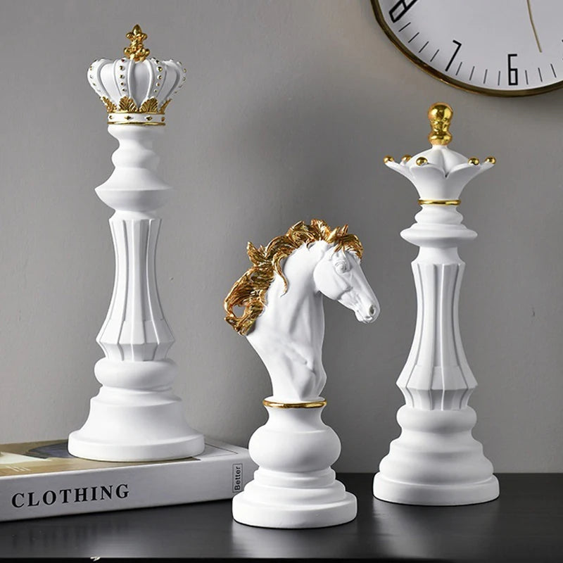 Estátuas Decorativas de Xadrez Elegance-0174-OutletMup-OutletMup