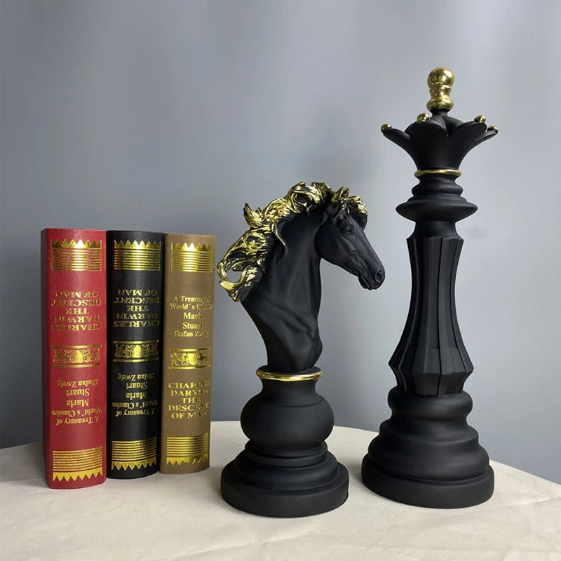 Estátuas Decorativas de Xadrez Elegance-0174-OutletMup-OutletMup