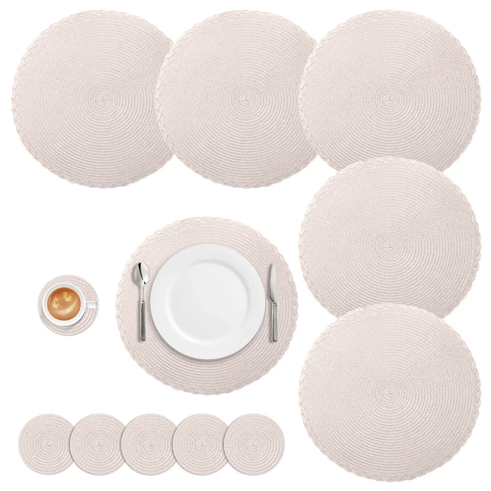 Conjunto Jogo Americano Trançado Signature-0192-OutletMup-Abricout-OutletMup