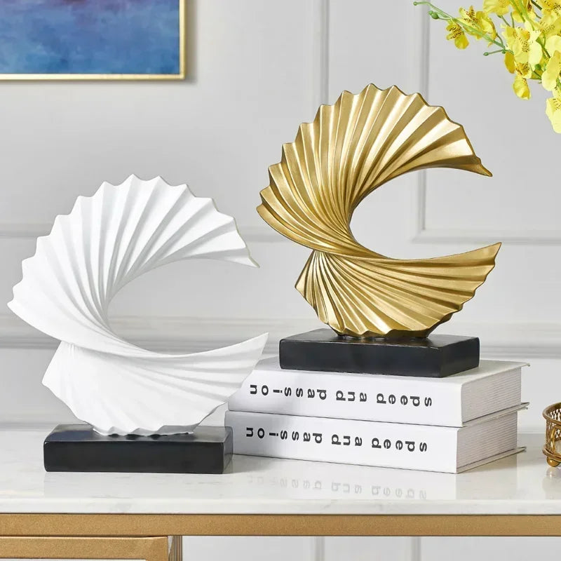 Estátua Abstrata em Resina Elegance-0171-OutletMup-OutletMup