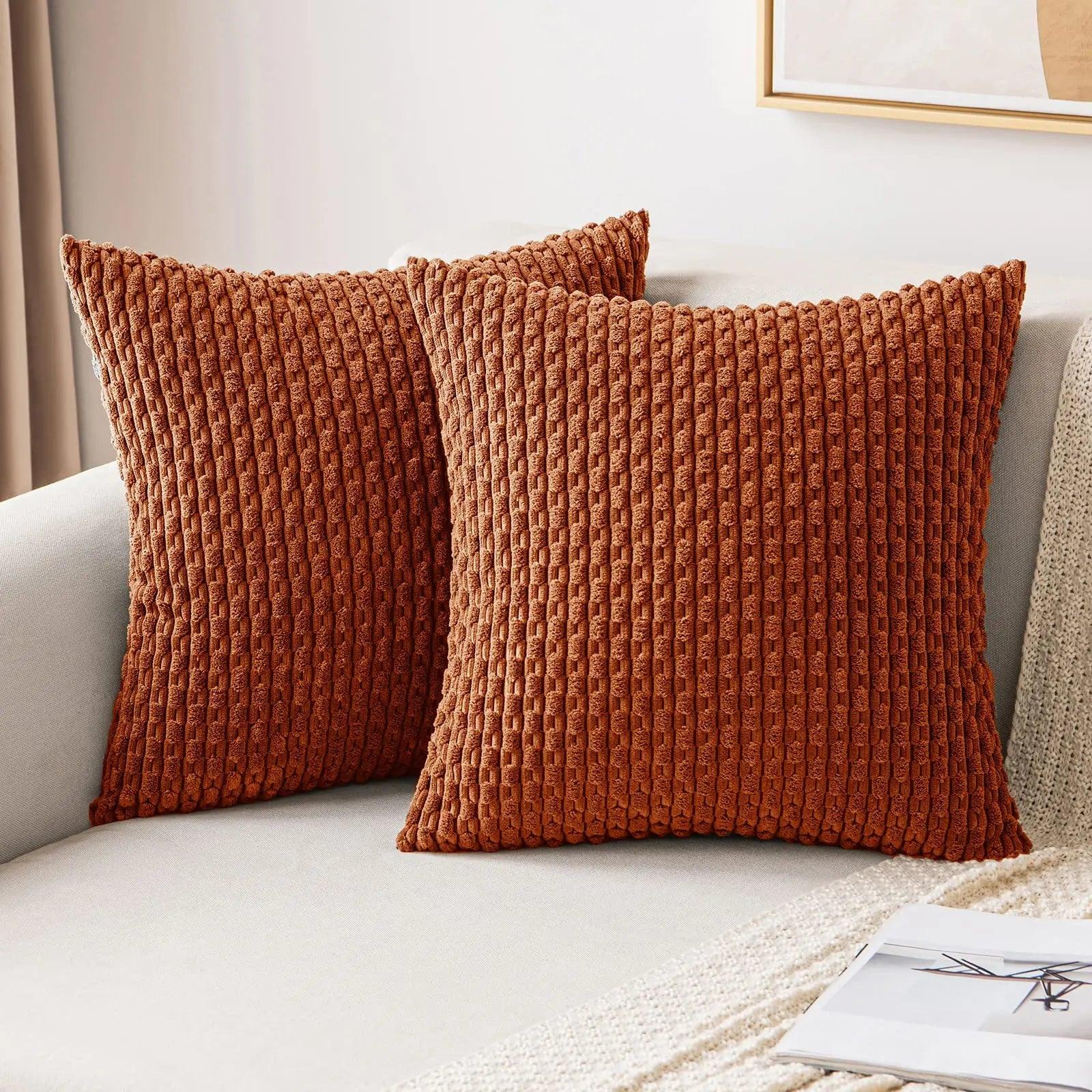 Capa de Almofada 45x45cm – Corduroy Alta Qualidade Mup-0021-OutletMup-Terracota-OutletMup