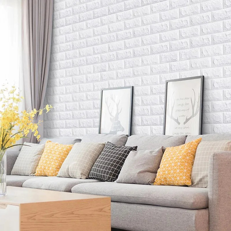 Papel de Parede 3D Tijolos Autoadesivo (Rolo 10m de Comprimento) Mup-0115-OutletMup-OutletMup