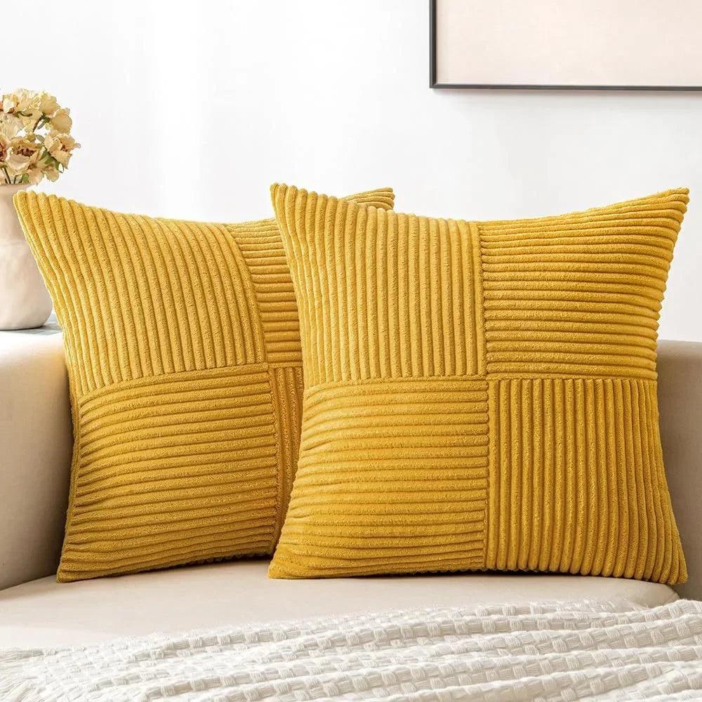 Conjunto 2 Capas de Almofada Macias e Elegantes Mup-0031-OutletMup-Amarelo-OutletMup