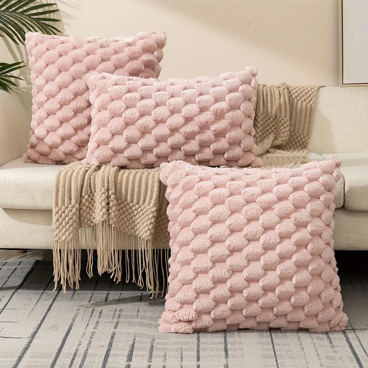 Capa de Almofada Aconchegante para Sala Mup-0022-OutletMup-Rosa-30x50cm-OutletMup