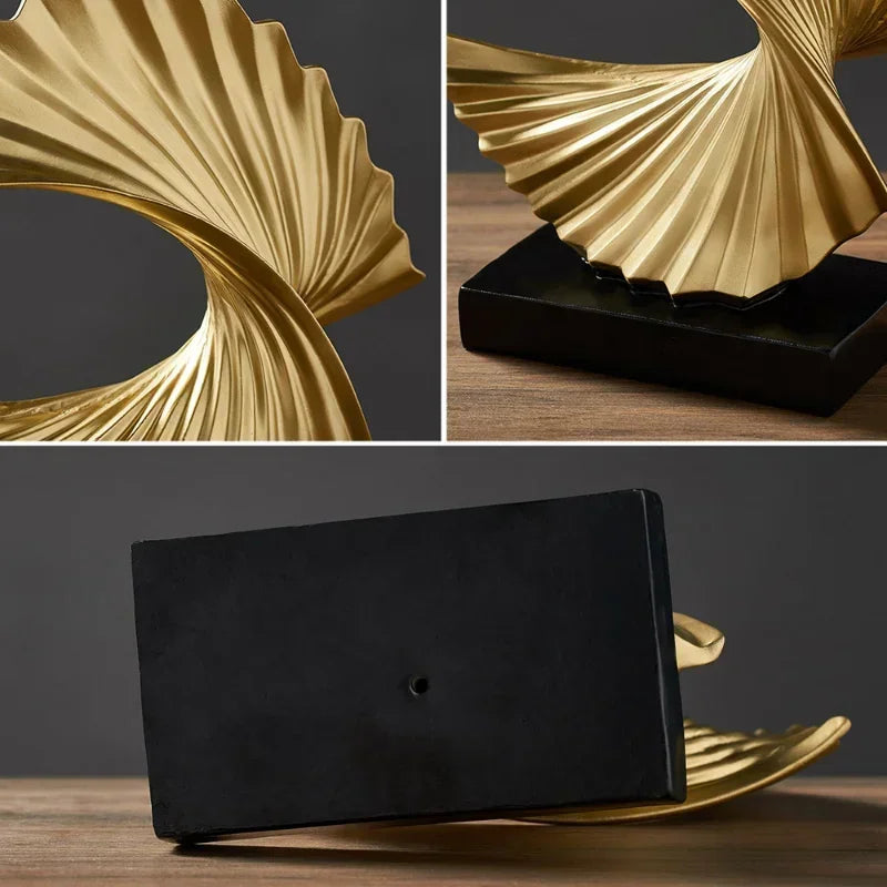 Estátua Abstrata em Resina Elegance-0171-OutletMup-OutletMup