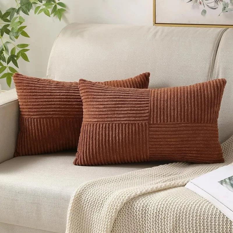 Capa de Almofada Texturizada Corduroy com Listras-0025-OutletMup-OutletMup