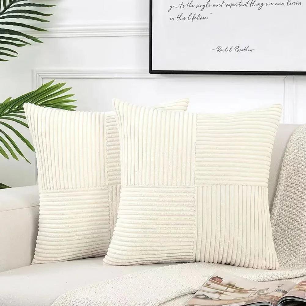 Conjunto 2 Capas de Almofada Macias e Elegantes Mup-0031-OutletMup-Branco-OutletMup