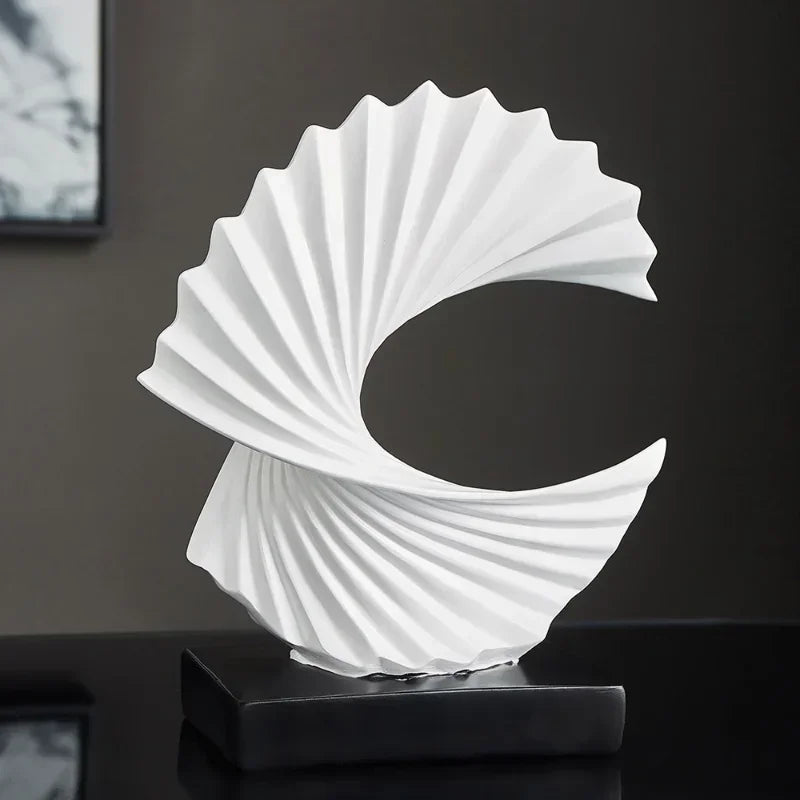 Estátua Abstrata em Resina Elegance-0171-OutletMup-OutletMup