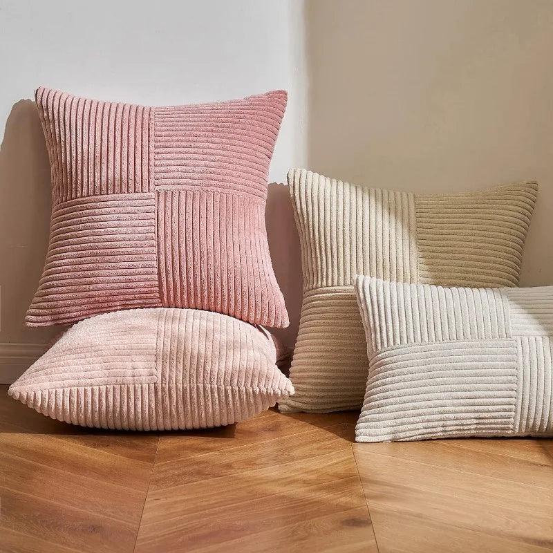 Capa de Almofada Texturizada Corduroy com Listras-0025-OutletMup-OutletMup