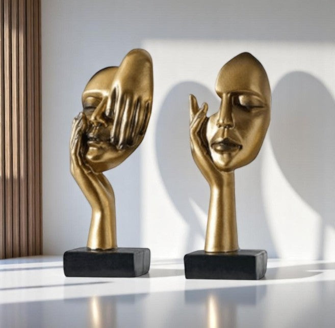 Estátua Abstrata em Resina Expressões