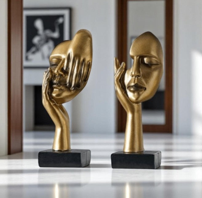 Estátua Abstrata em Resina Expressões