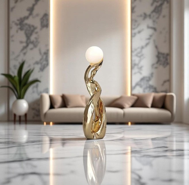 Escultura Decorativa Luminosa em Resina