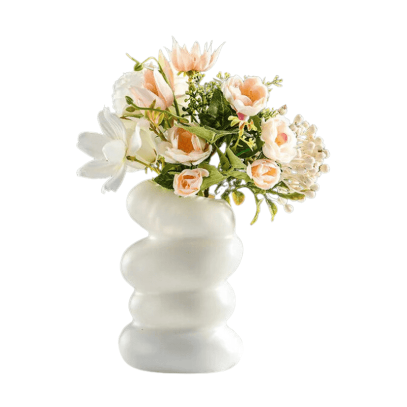 Vaso Espiral Nórdico em Plástico para Flores