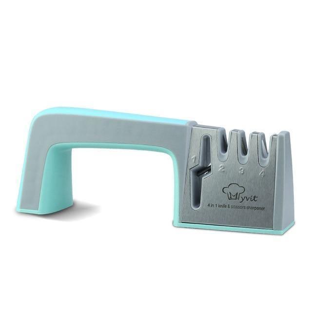 Afiador Japonês Profissional 4 em 1 para Facas e Tesouras Mup-0004-OutletMup-Azul-OutletMup